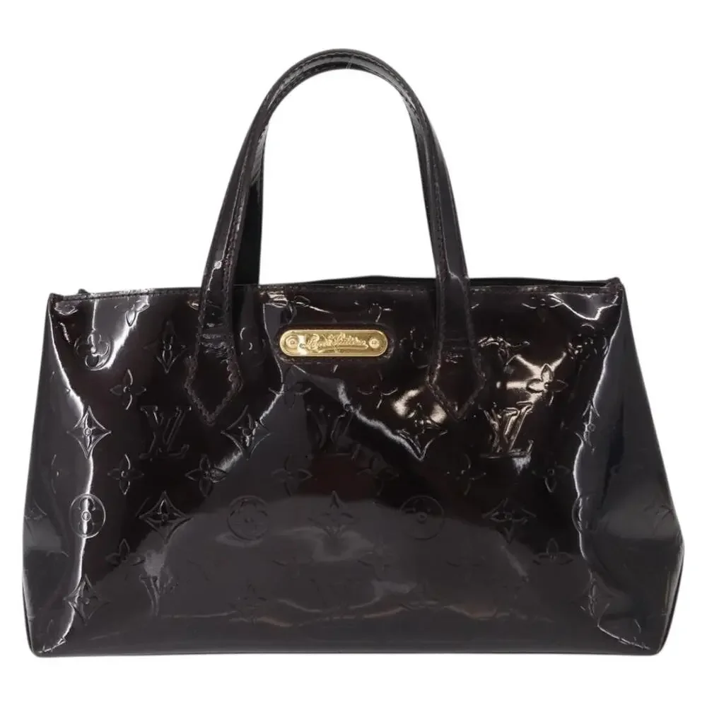 Louis Vuitton Monogram Vernis Wilshire PM Bag Amarante Purple